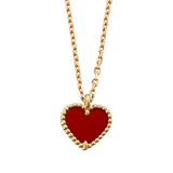 ヴァンクリーフ＆アーペル Van Cleef & Arpels スイートアルハンブラ ネックレス ピンクゴールド Au750 カーネリアン ジュエリー