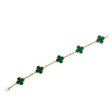 ヴァンクリーフ＆アーペル Van Cleef & Arpels ヴィンテージアルハンブラ5Pブレス イエローゴールド 750 マラカイト ジュエリー