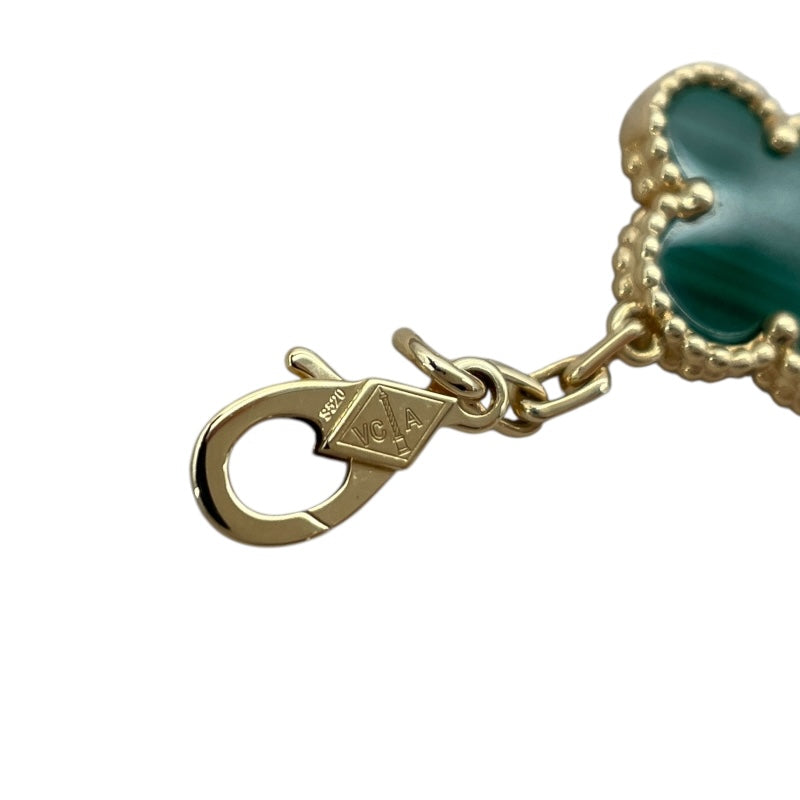 ヴァンクリーフ＆アーペル Van Cleef & Arpels ヴィンテージアルハンブラ5Pブレス イエローゴールド 750 マラカイト ジュエリー