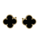 ヴァンクリーフ＆アーペル Van Cleef & Arpels ヴィンテージアルハンブラピアス ゴールド Au750 オニキス ジュエリー
