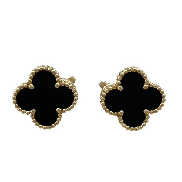 ヴァンクリーフ＆アーペル Van Cleef & Arpels ヴィンテージアルハンブラピアス ゴールド Au750 オニキス ジュエリー