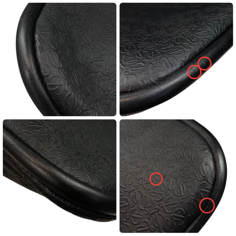 ロエベ LOEWE アナグラムショルダーバッグ ブラック PVC/レザー レディース ショルダーバッグ