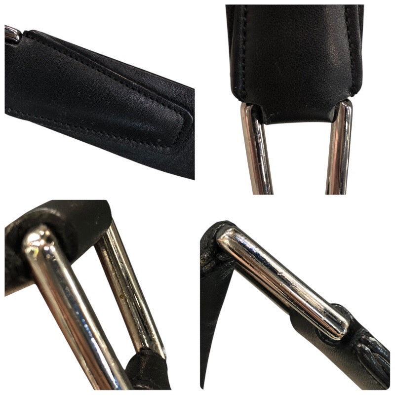 ロエベ LOEWE アナグラムショルダーバッグ ブラック PVC/レザー レディース ショルダーバッグ