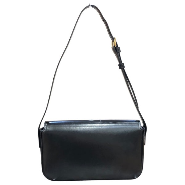 セリーヌ CELINE ショルダーバッグクロード 194143 ブラック　GD金具 シャイニーカーフ レディース ショルダーバッグ