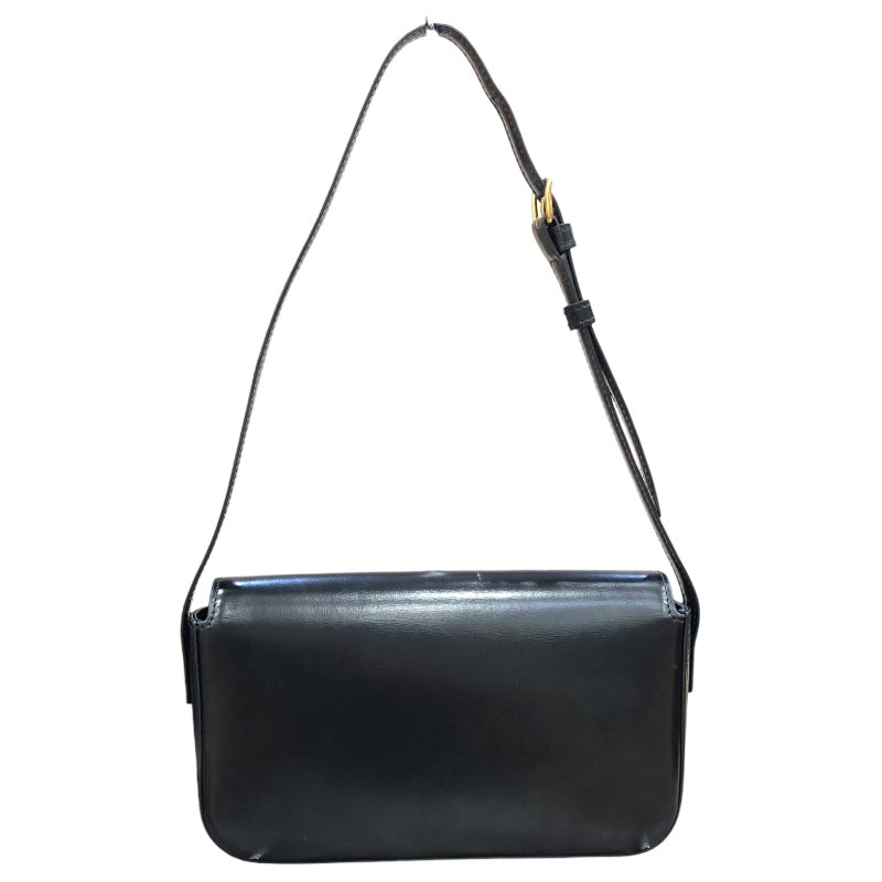 セリーヌ CELINE ショルダーバッグクロード 194143 ブラック　GD金具 シャイニーカーフ レディース ショルダーバッグ