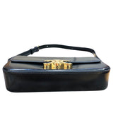 セリーヌ CELINE ショルダーバッグクロード 194143 ブラック　GD金具 シャイニーカーフ レディース ショルダーバッグ
