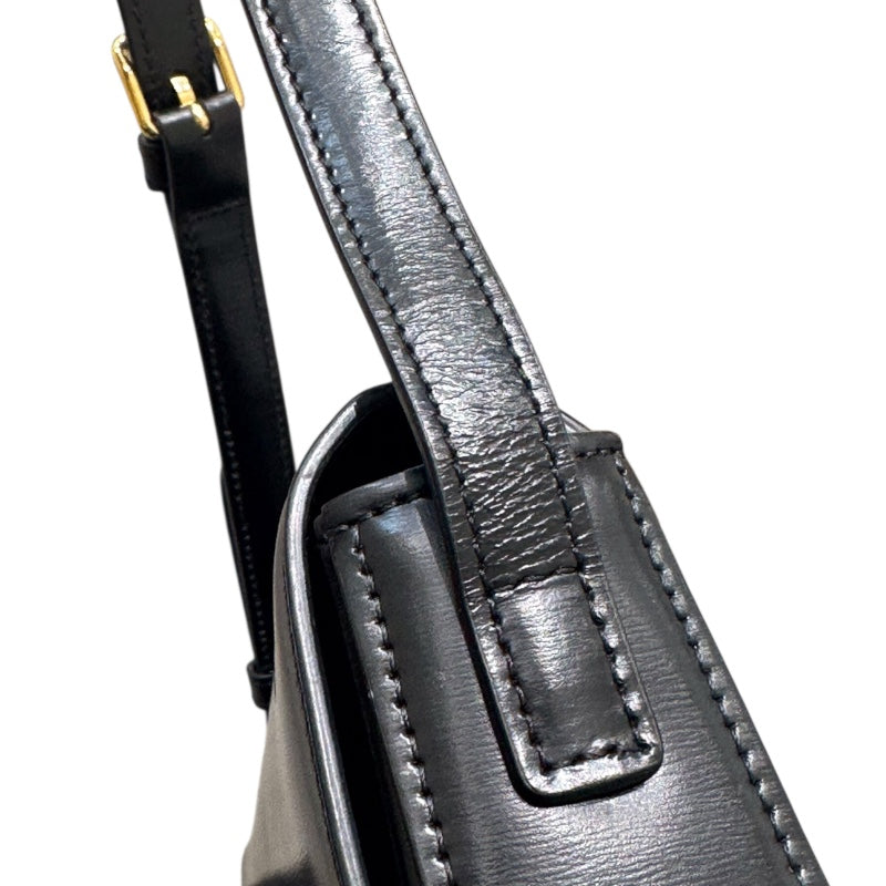 セリーヌ CELINE ショルダーバッグ　クロード 194143 ブラック シャイニーカーフスキン レディース ショルダーバッグ