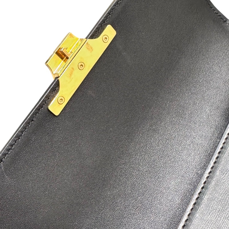セリーヌ CELINE ショルダーバッグ　クロード 194143 ブラック シャイニーカーフスキン レディース ショルダーバッグ