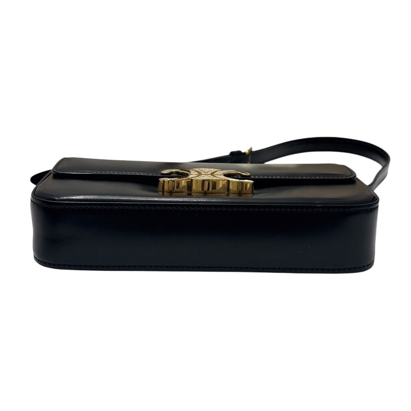 セリーヌ CELINE ショルダーバッグ　クロード 194143 ブラック シャイニーカーフスキン レディース ショルダーバッグ