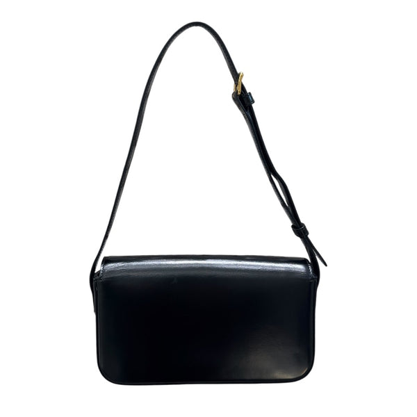 セリーヌ CELINE ショルダーバッグ　クロード 194143 ブラック シャイニーカーフスキン レディース ショルダーバッグ