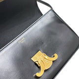 セリーヌ CELINE ショルダーバッグ　クロード 194143 ブラック シャイニーカーフスキン レディース ショルダーバッグ