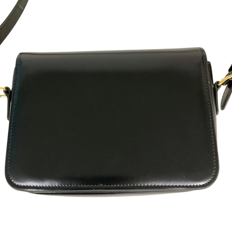 セリーヌ CELINE ティーン　トリオンフ　バッグ 188423 ブラック シャイニーカーフスキン レディース ショルダーバッグ