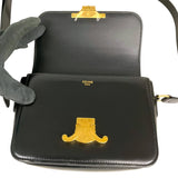 セリーヌ CELINE ティーン　トリオンフ　バッグ 188423 ブラック シャイニーカーフスキン レディース ショルダーバッグ
