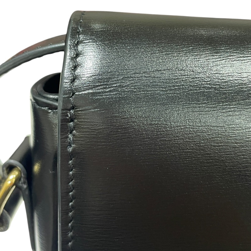 セリーヌ CELINE ティーントリオンフバッグ 188423 ブラック/ゴールド金具 カーフ シャイニーカーフスキン レディース ショルダーバッグ