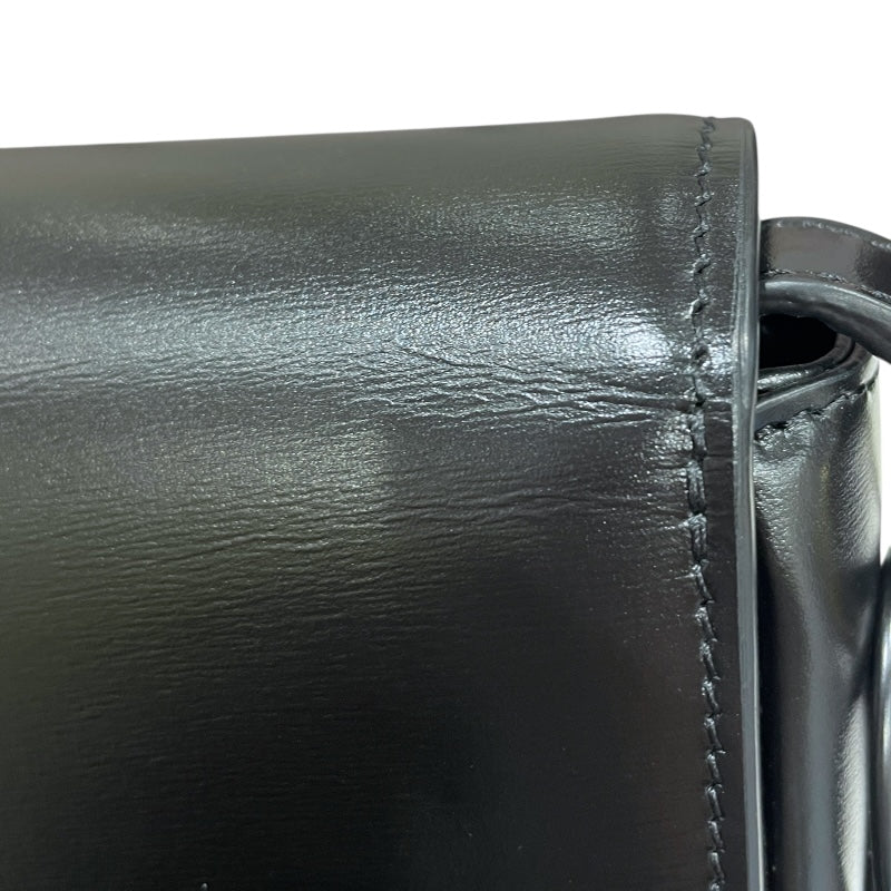セリーヌ CELINE ティーントリオンフバッグ 188423 ブラック/ゴールド金具 カーフ シャイニーカーフスキン レディース ショルダーバッグ