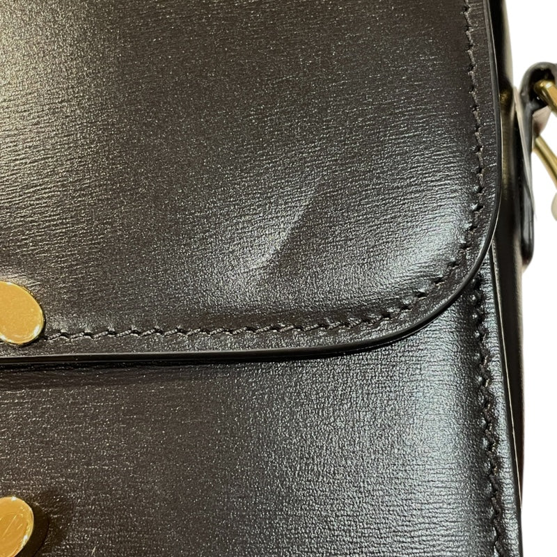 セリーヌ CELINE ティーントリオンフバッグ 188423 ブラック/ゴールド金具 カーフ シャイニーカーフスキン レディース ショルダーバッグ