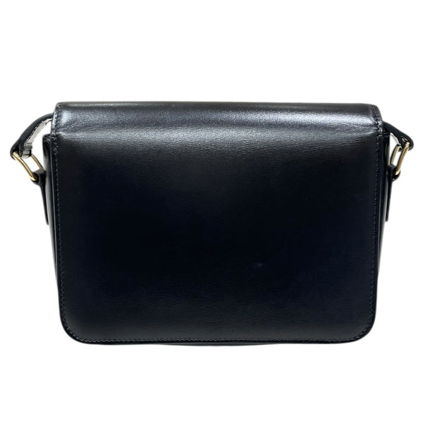 セリーヌ CELINE ティーントリオンフバッグ 188423 ブラック/ゴールド金具 カーフ シャイニーカーフスキン レディース ショルダーバッグ