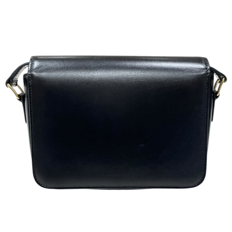 セリーヌ CELINE ティーントリオンフバッグ 188423 ブラック/ゴールド金具 カーフ シャイニーカーフスキン レディース ショルダーバッグ