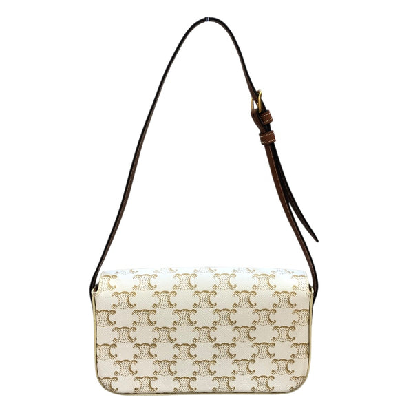 セリーヌ CELINE ショルダーバッグクロード 194143 アイボリー　GD金具 PVC・レザー レディース ショルダーバッグ