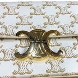 セリーヌ CELINE ショルダーバッグクロード 194143 アイボリー　GD金具 PVC・レザー レディース ショルダーバッグ