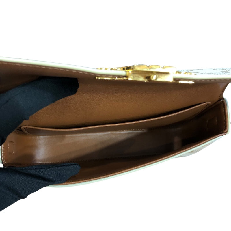 セリーヌ CELINE ショルダーバッグクロード 194143 アイボリー　GD金具 PVC・レザー レディース ショルダーバッグ