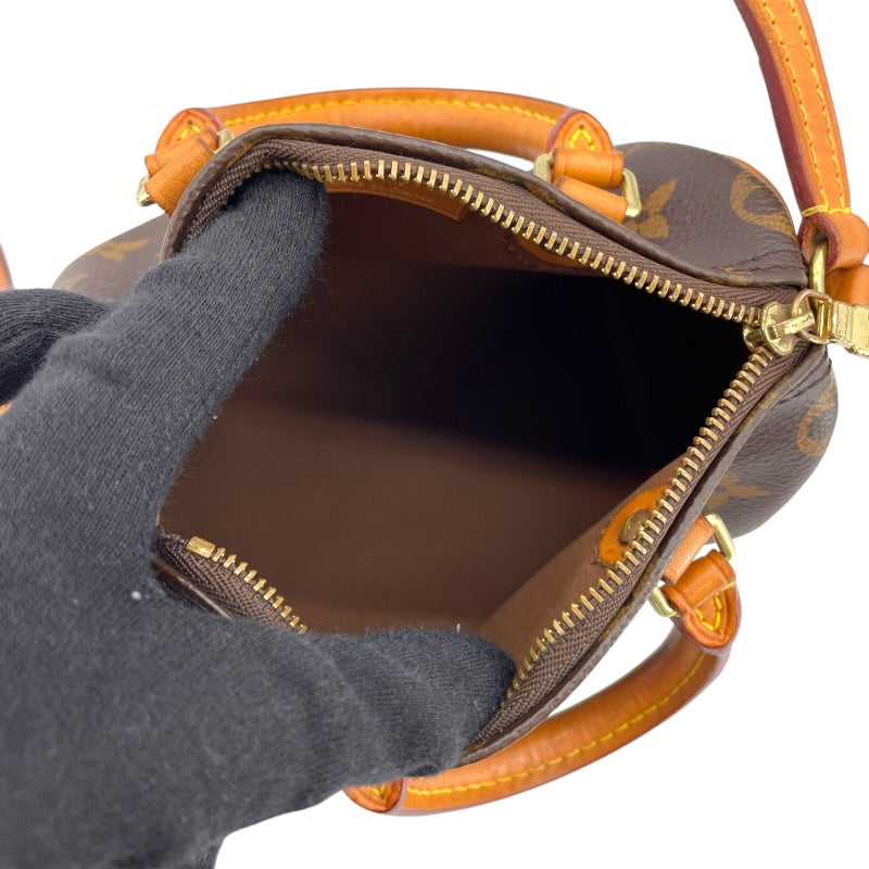 ルイ・ヴィトン LOUIS VUITTON ナノ・スピーディー M61252 ブラウン モノグラム・キャンバス レディース ショルダーバッグ
