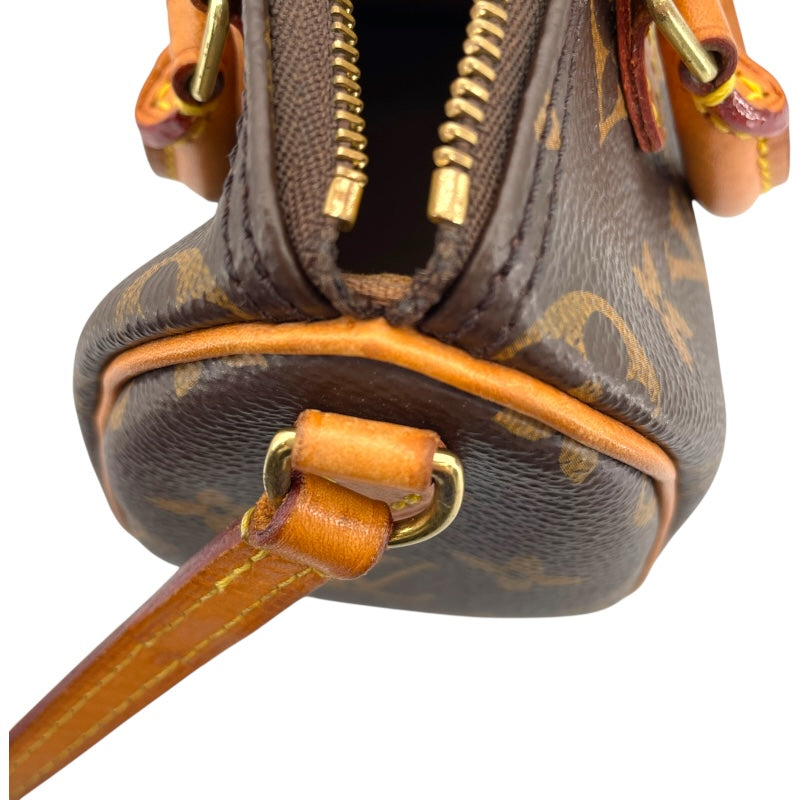 ルイ・ヴィトン LOUIS VUITTON ナノ・スピーディー M61252 ブラウン モノグラム・キャンバス レディース ショルダーバッグ