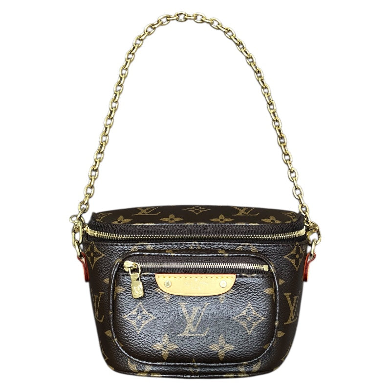 ルイ・ヴィトン LOUIS VUITTON ミニ・バムバッグ M82335 ブラウン PVC モノグラムキャンバス レディース ショルダーバッグ