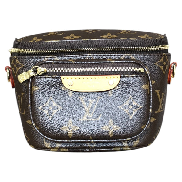 ルイ・ヴィトン LOUIS VUITTON ミニ・バムバッグ M82335 ブラウン PVC モノグラムキャンバス レディース ショルダーバッグ