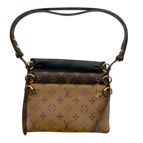 ルイ・ヴィトン LOUIS VUITTON ポシェット・LV3 M45412 ブラウン モノグラム・リバース レディース ショルダーバッグ