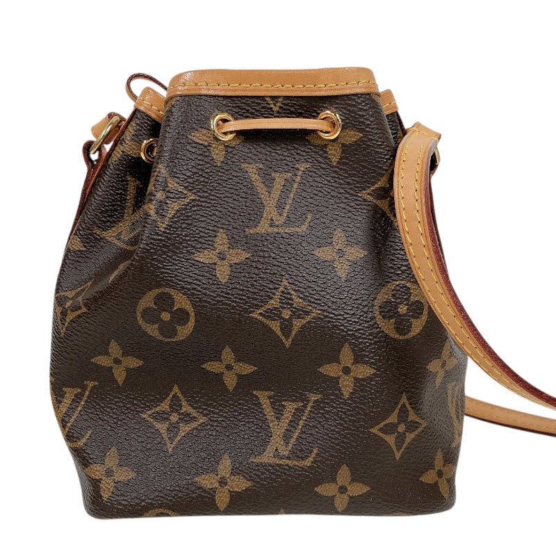 ルイ・ヴィトン LOUIS VUITTON ナノ・ノエ M41346 ブラウン モノグラム ユニセックス ショルダーバッグ