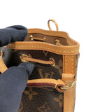 ルイ・ヴィトン LOUIS VUITTON ナノ・ノエ M41346 ブラウン モノグラム ユニセックス ショルダーバッグ