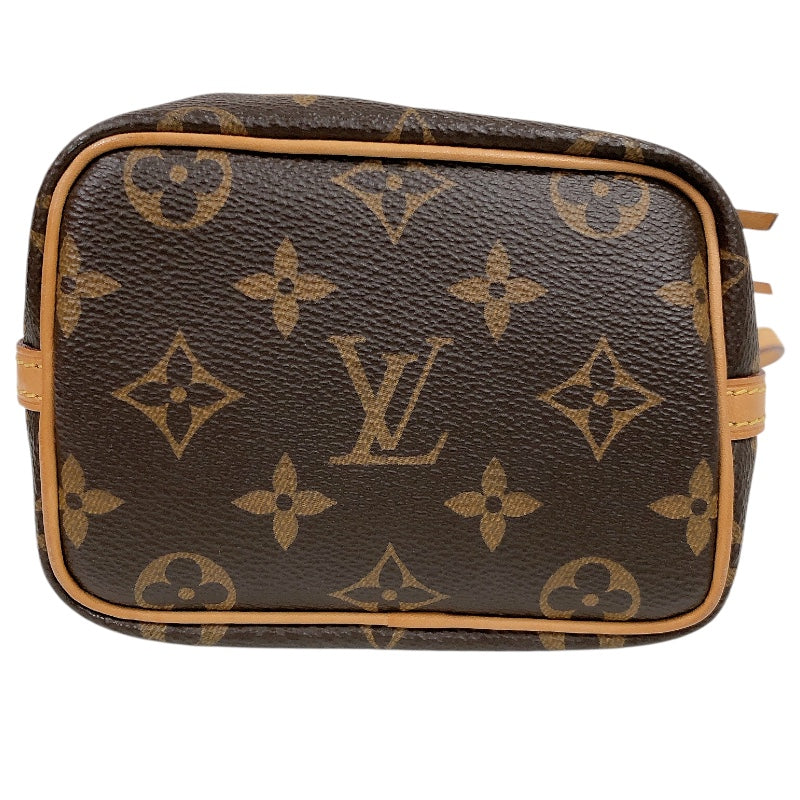 ルイ・ヴィトン LOUIS VUITTON ナノ・ノエ M41346 ブラウン モノグラム ユニセックス ショルダーバッグ