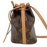ルイ・ヴィトン LOUIS VUITTON ナノ・ノエ M41346 ブラウン モノグラム ユニセックス ショルダーバッグ