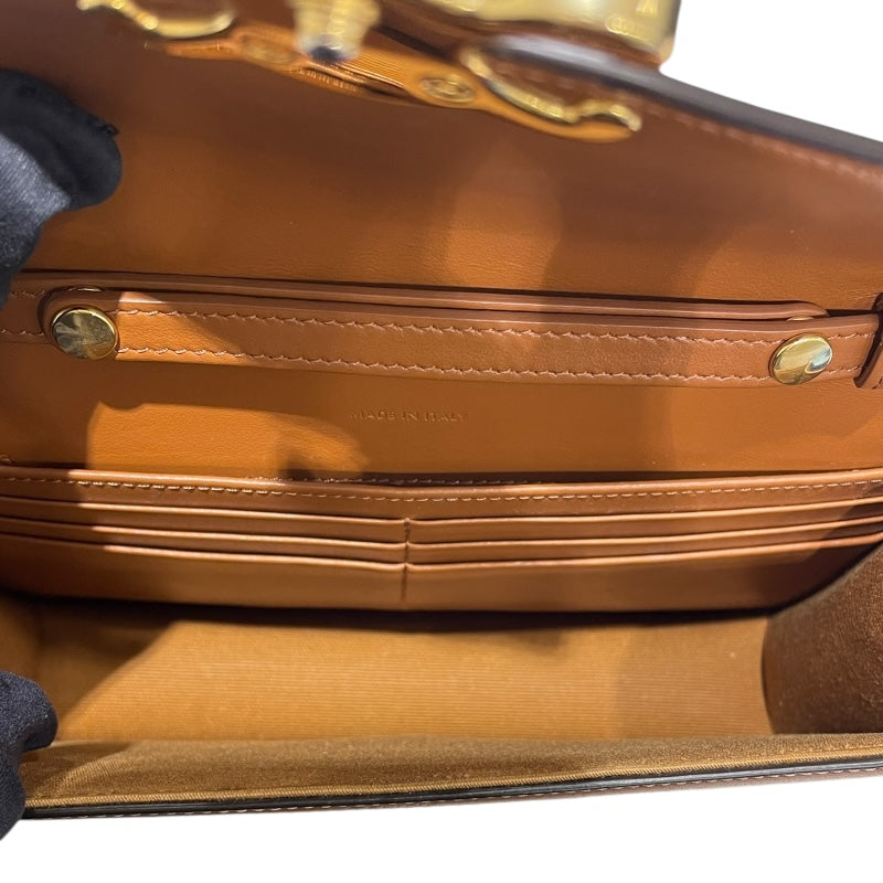 セリーヌ CELINE トリオンフチェーンウォレットマーゴ 10L462 ブラウン/ゴールド金具 カーフ トリオンフキャンバス/カーフスキン レディース ショルダーバッグ