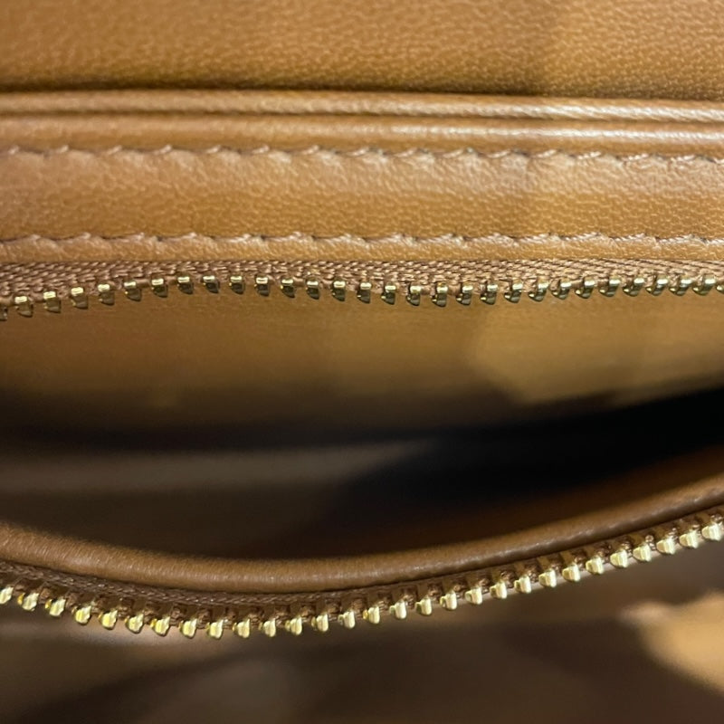 セリーヌ CELINE ティーントリオンフバッグ 188882 ブラウン/ゴールド金具 カーフ トリオンフキャンバス/カーフスキン レディース ショルダーバッグ