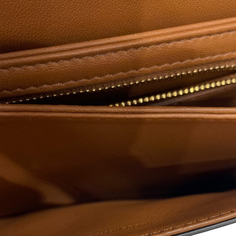セリーヌ CELINE ティーントリオンフバッグ 188882 ブラウン/ゴールド金具 カーフ トリオンフキャンバス/カーフスキン レディース ショルダーバッグ