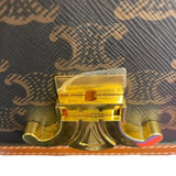 セリーヌ CELINE ティーントリオンフバッグ 188882 ブラウン/ゴールド金具 カーフ トリオンフキャンバス/カーフスキン レディース ショルダーバッグ