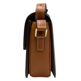 セリーヌ CELINE ティーントリオンフバッグ 188882 ブラウン/ゴールド金具 カーフ トリオンフキャンバス/カーフスキン レディース ショルダーバッグ