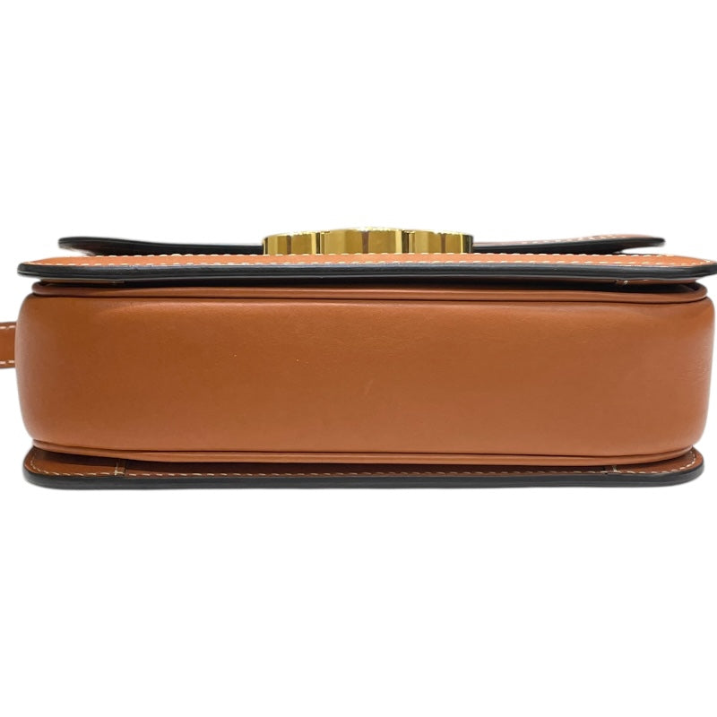 セリーヌ CELINE ティーントリオンフバッグ 188882 ブラウン/ゴールド金具 カーフ トリオンフキャンバス/カーフスキン レディース ショルダーバッグ