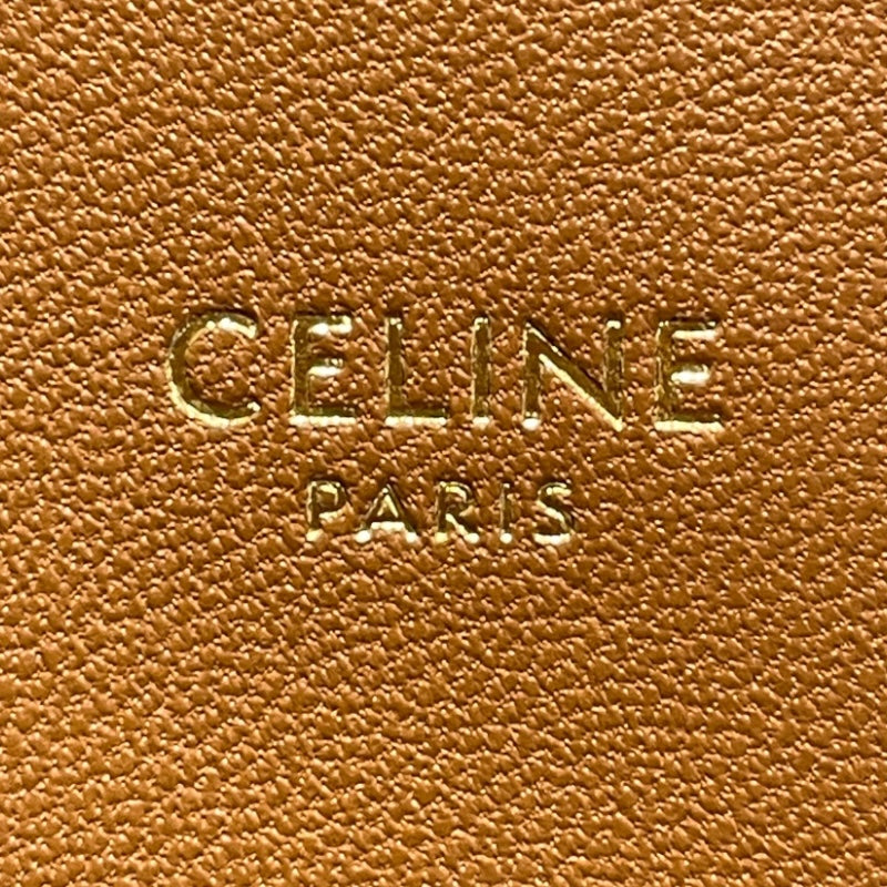セリーヌ CELINE ティーントリオンフバッグ 188882 ブラウン/ゴールド金具 カーフ トリオンフキャンバス/カーフスキン レディース ショルダーバッグ