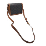 セリーヌ CELINE ティーントリオンフバッグ 188882 タン×GD金具 トリオンフキャンバス・カーフスキン レディース ショルダーバッグ