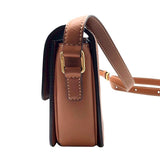 セリーヌ CELINE ティーントリオンフバッグ 188882 タン×GD金具 トリオンフキャンバス・カーフスキン レディース ショルダーバッグ