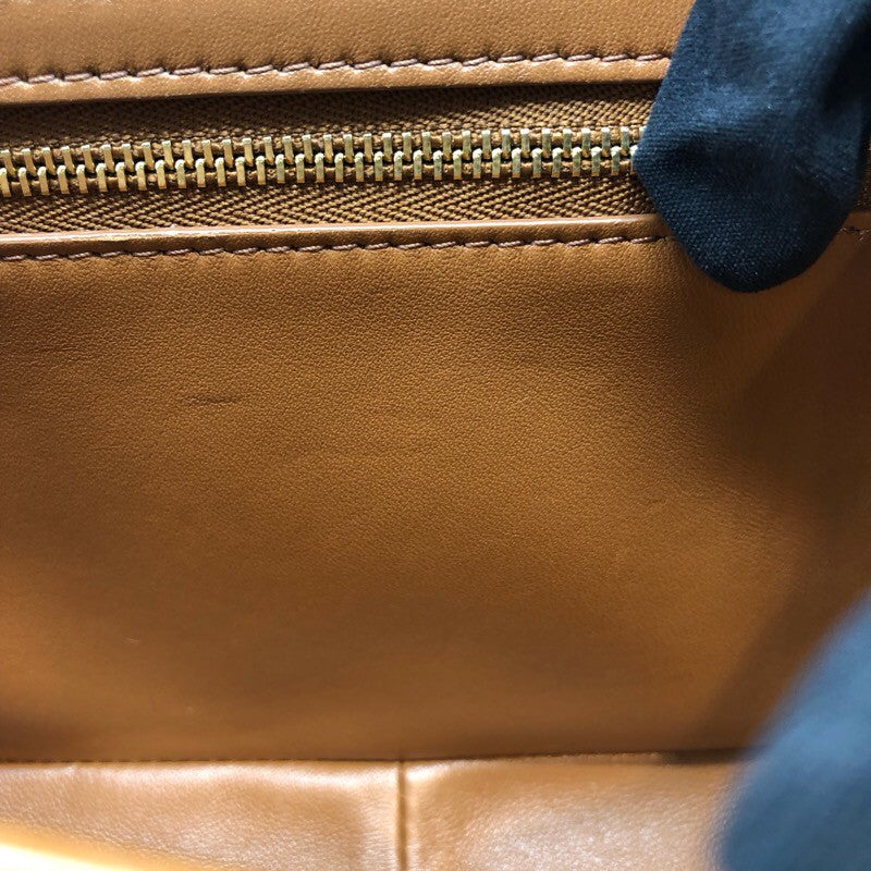 セリーヌ CELINE ティーントリオンフバッグ 188882 タン×GD金具 トリオンフキャンバス・カーフスキン レディース ショルダーバッグ