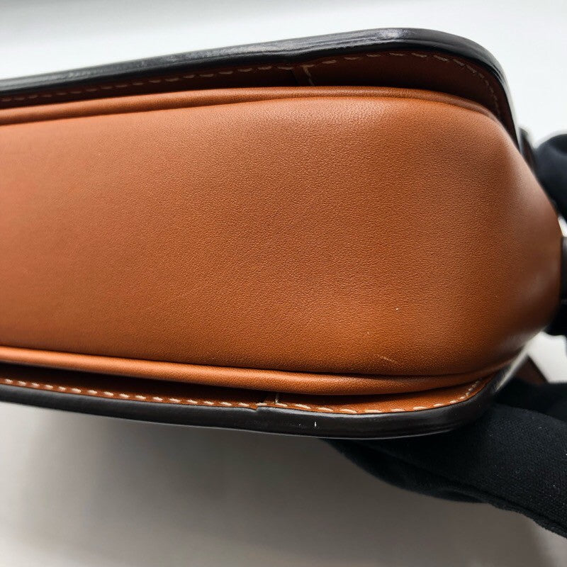 セリーヌ CELINE ティーントリオンフバッグ 188882 タン×GD金具 トリオンフキャンバス・カーフスキン レディース ショルダーバッグ