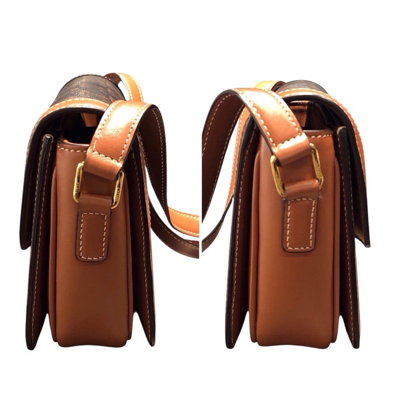 セリーヌ CELINE ティーントリオンフショルダー 188882 タン トリオンフキャンバス・カーフスキン レディース ショルダーバッグ