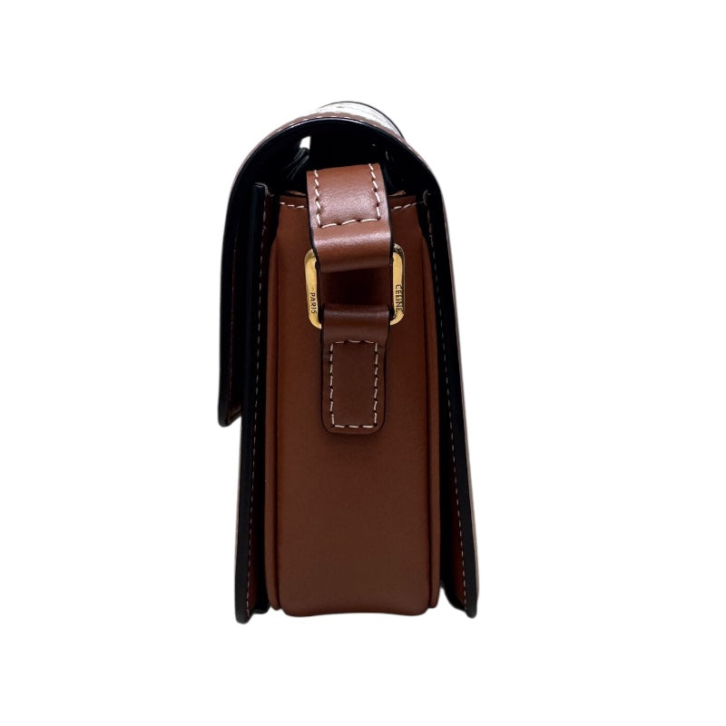 セリーヌ CELINE ティーントリオンフ　バッグ ホワイト トリオンフキャンバス・カーフスキン レディース ショルダーバッグ