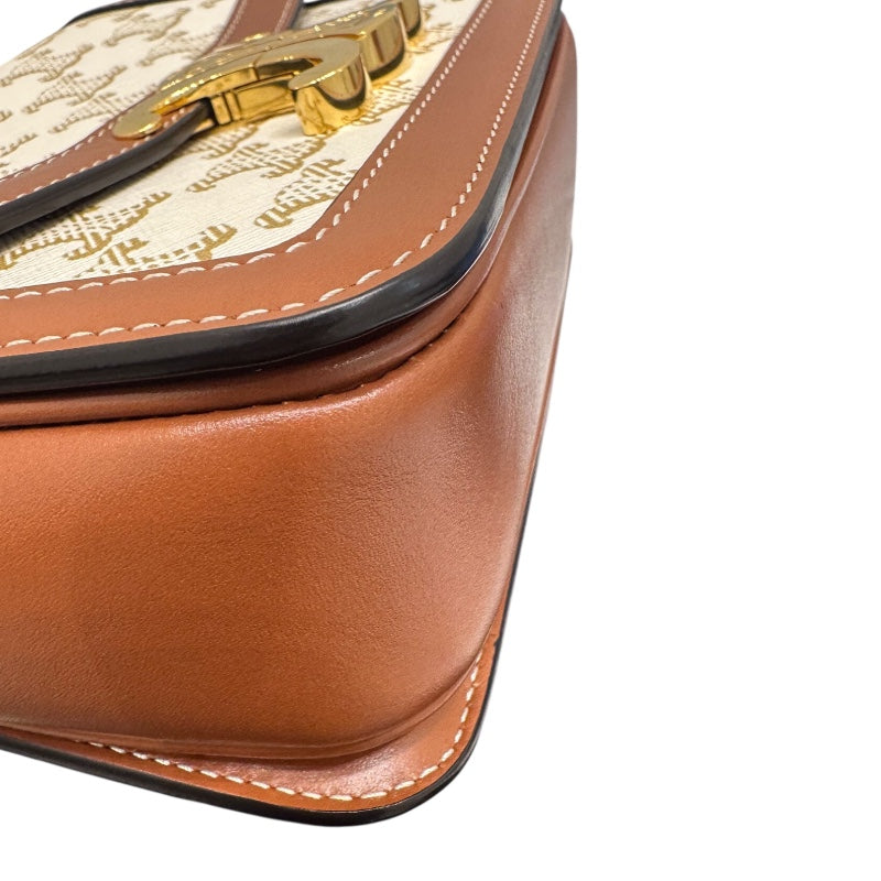 セリーヌ CELINE ティーントリオンフ　バッグ ホワイト トリオンフキャンバス・カーフスキン レディース ショルダーバッグ
