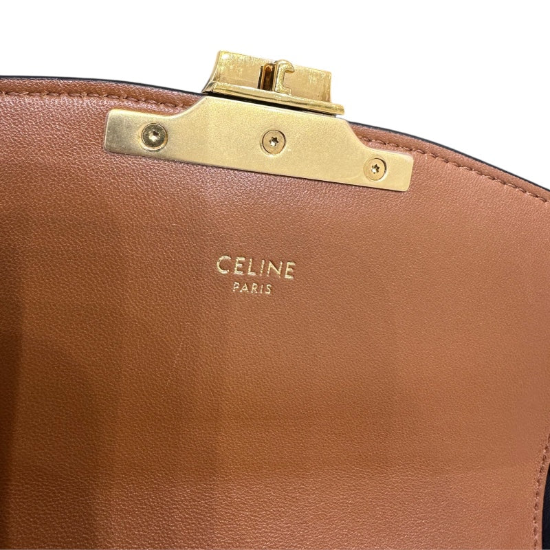 セリーヌ CELINE ティーントリオンフ　バッグ ホワイト トリオンフキャンバス・カーフスキン レディース ショルダーバッグ