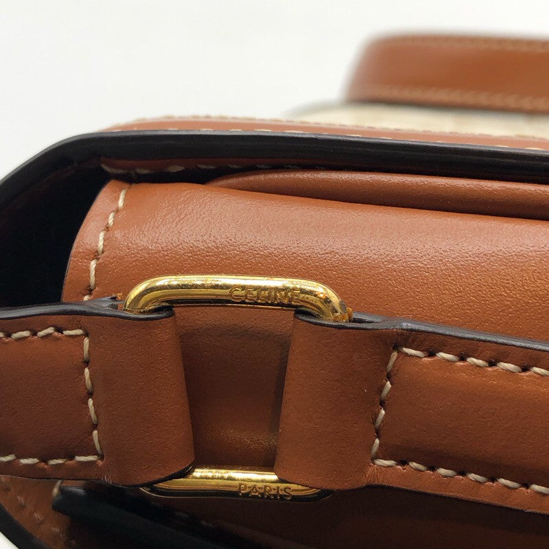 セリーヌ CELINE ティーントリオンフバッグ 188882 キャンバス/カーフ レディース ショルダーバッグ
